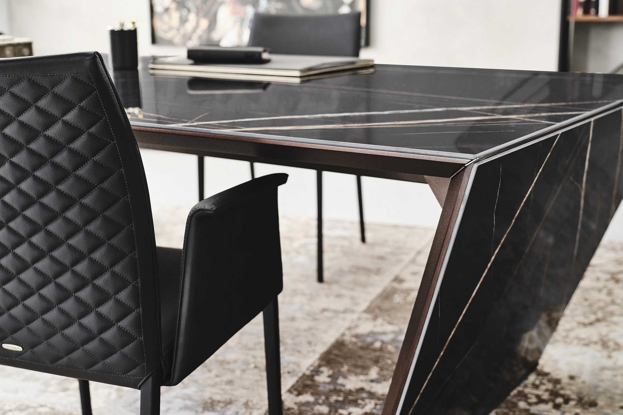 Luxury Executive desk ceramic and steel 3
